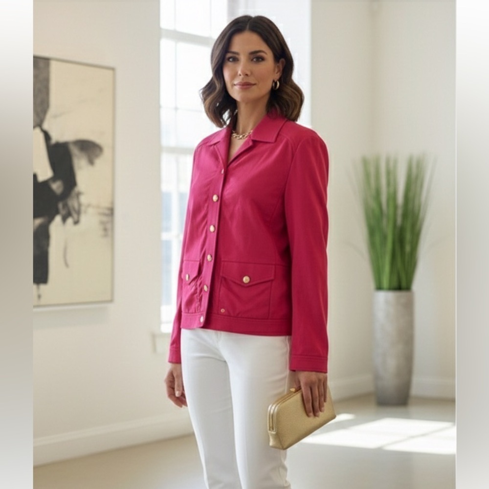 Escada Fuchsia Bomber Jacket size 38